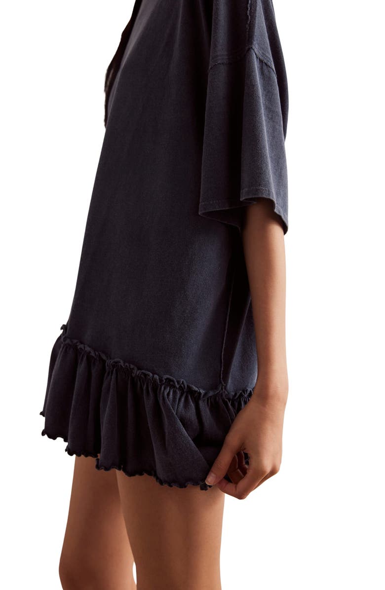Free People Why Yes Oversized Tiered Cotton T-Shirt, Alternate, color, 