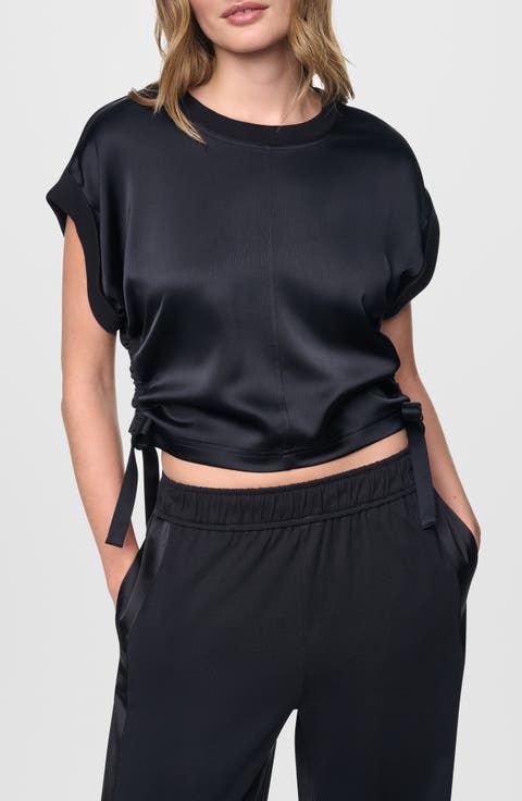 Ruched Side Satin Top