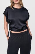 DKNY Ruched Side Satin Top