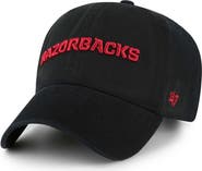 '47 Men's '47 Black Arkansas Razorbacks Clean Up Adjustable Hat