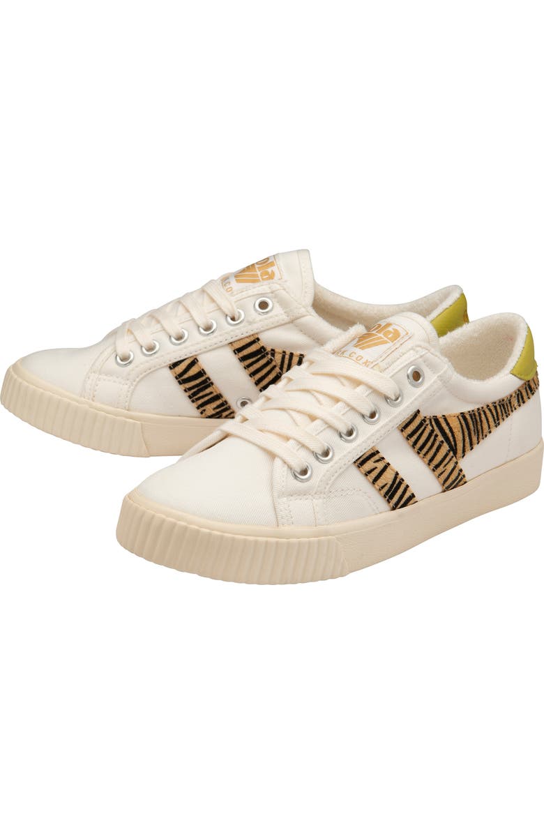 Gola Tennis Mark Cox Safari Sneaker, Alternate, color, Offwhite/ Zebra/ Citron