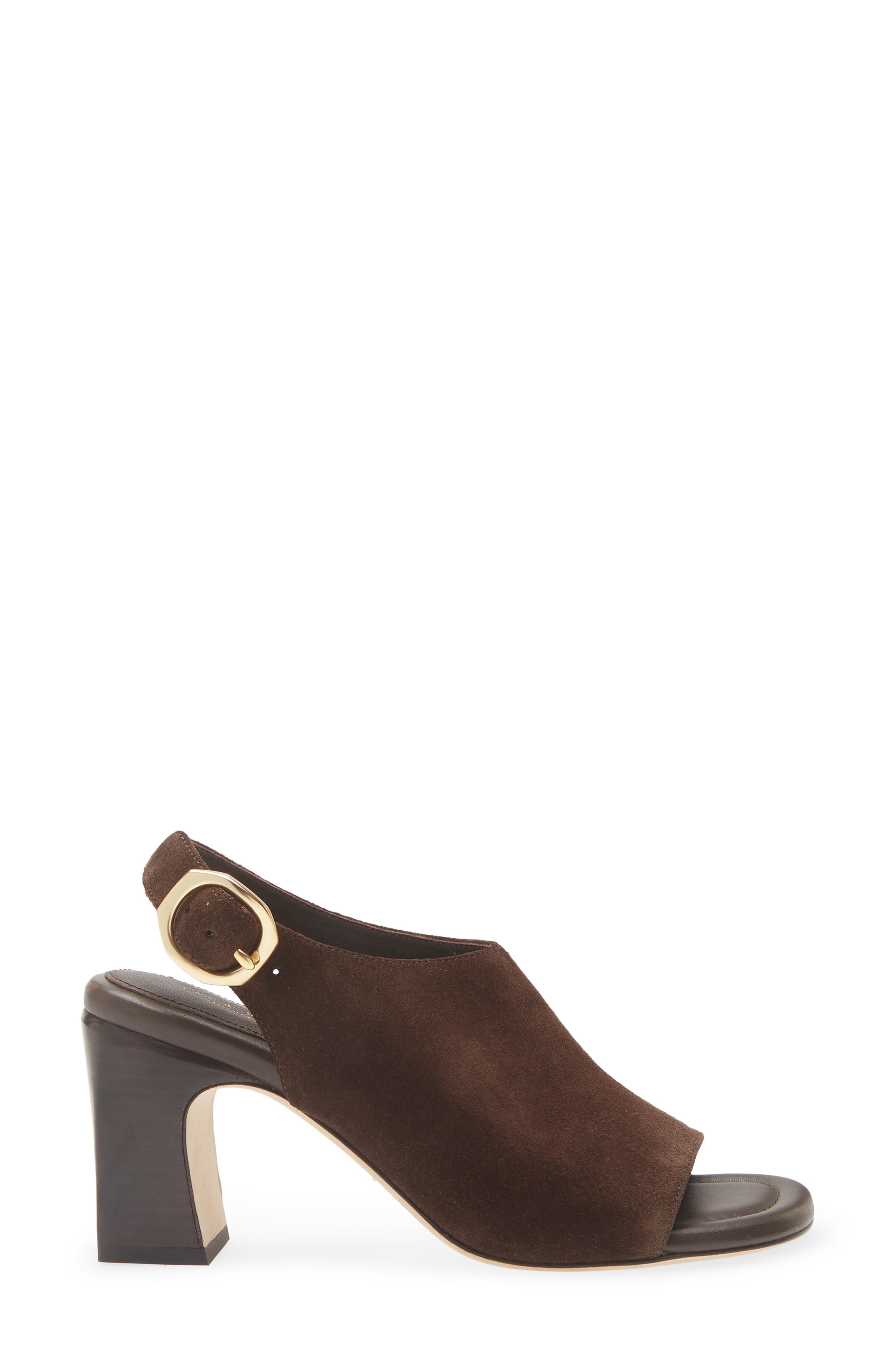 Gigi Slingback Sandal, Alternate, color, DARK CHOCOLATE SUEDE
