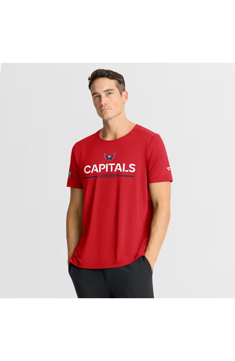 FANATICS Men
s Fanatics Red Washington Capitals Authentic Pro Rink Tech T-Shirt, Main, color, Red