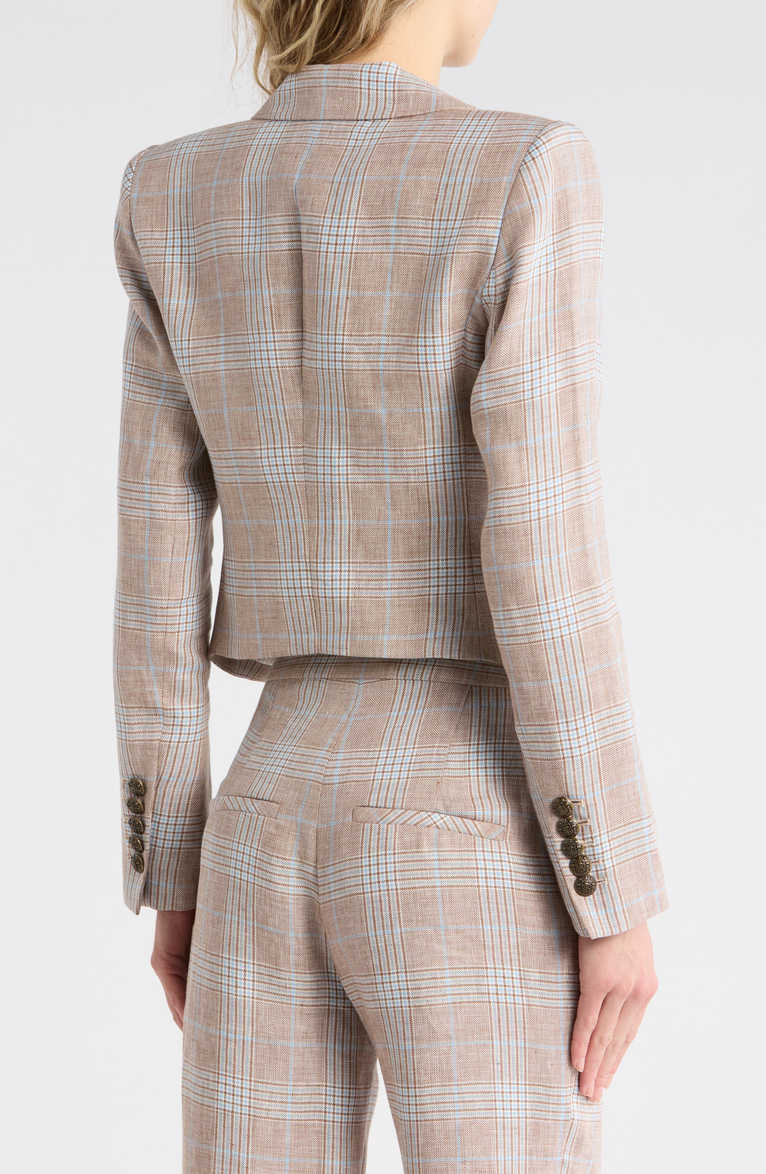 Hosanna Plaid Linen Dickey Jacket - image 2