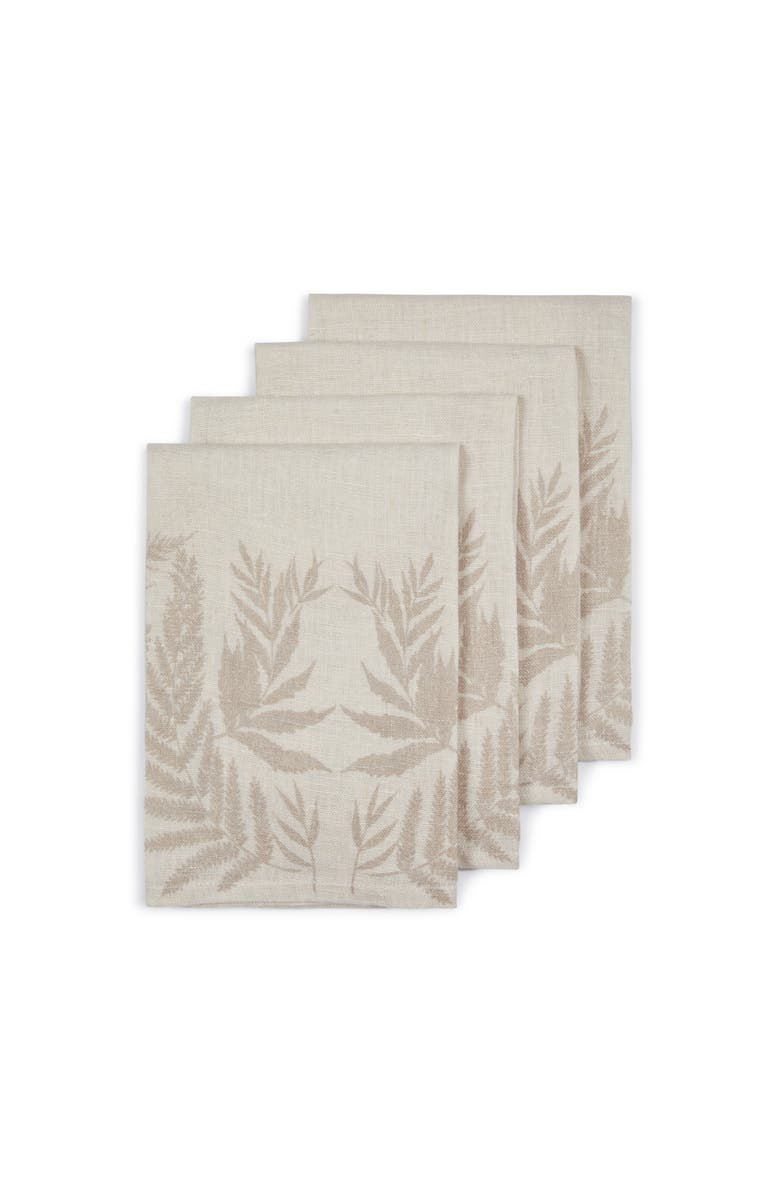 MAJKA Forest Ferns Napkins - Set of 4, Alternate, color, Charleston Gray & Coastal