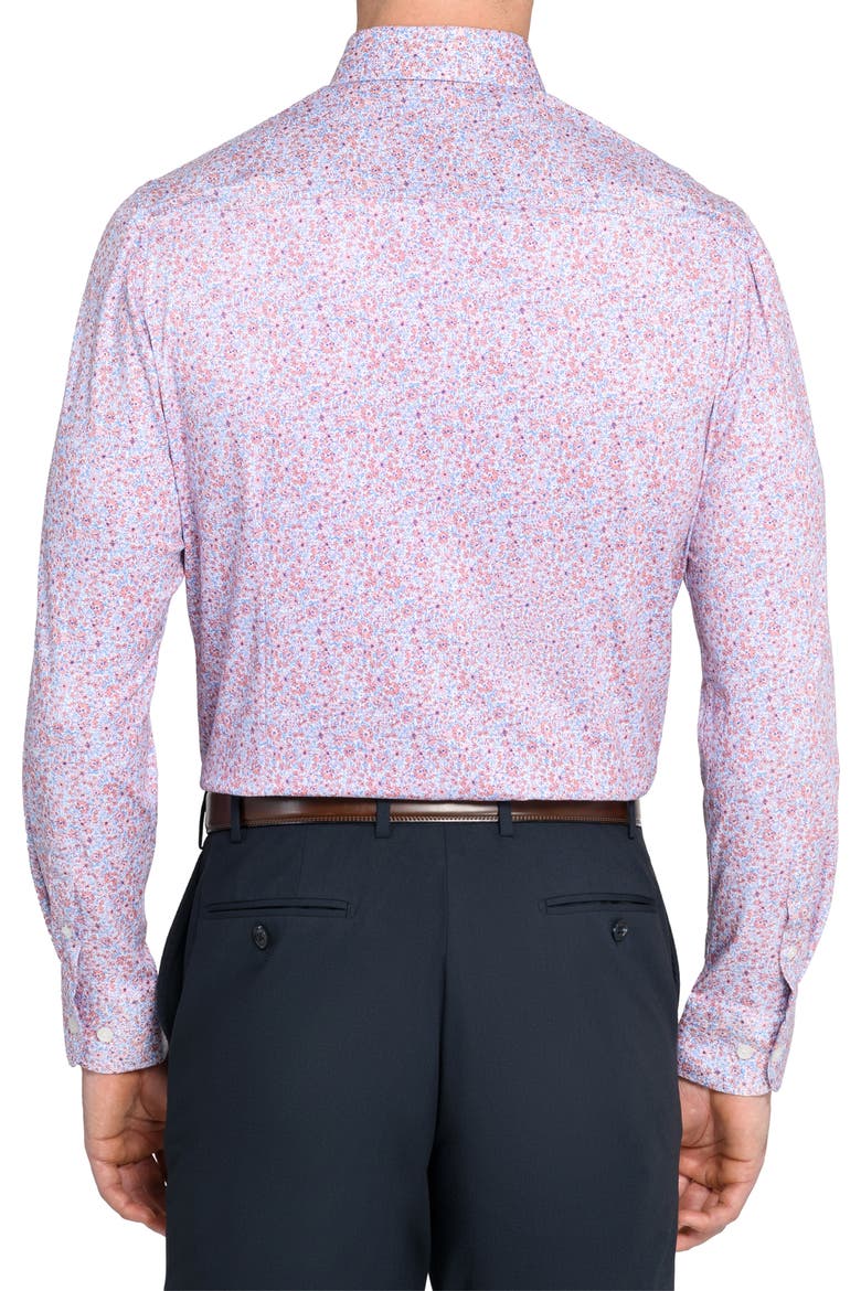 Reworked Slim Fit Cotton Dress Shirt, Alternate, color, CORAL