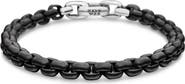 David Yurman Box Chain Bracelet in Stainless Steel & Sterling Silver, 7.3mm
