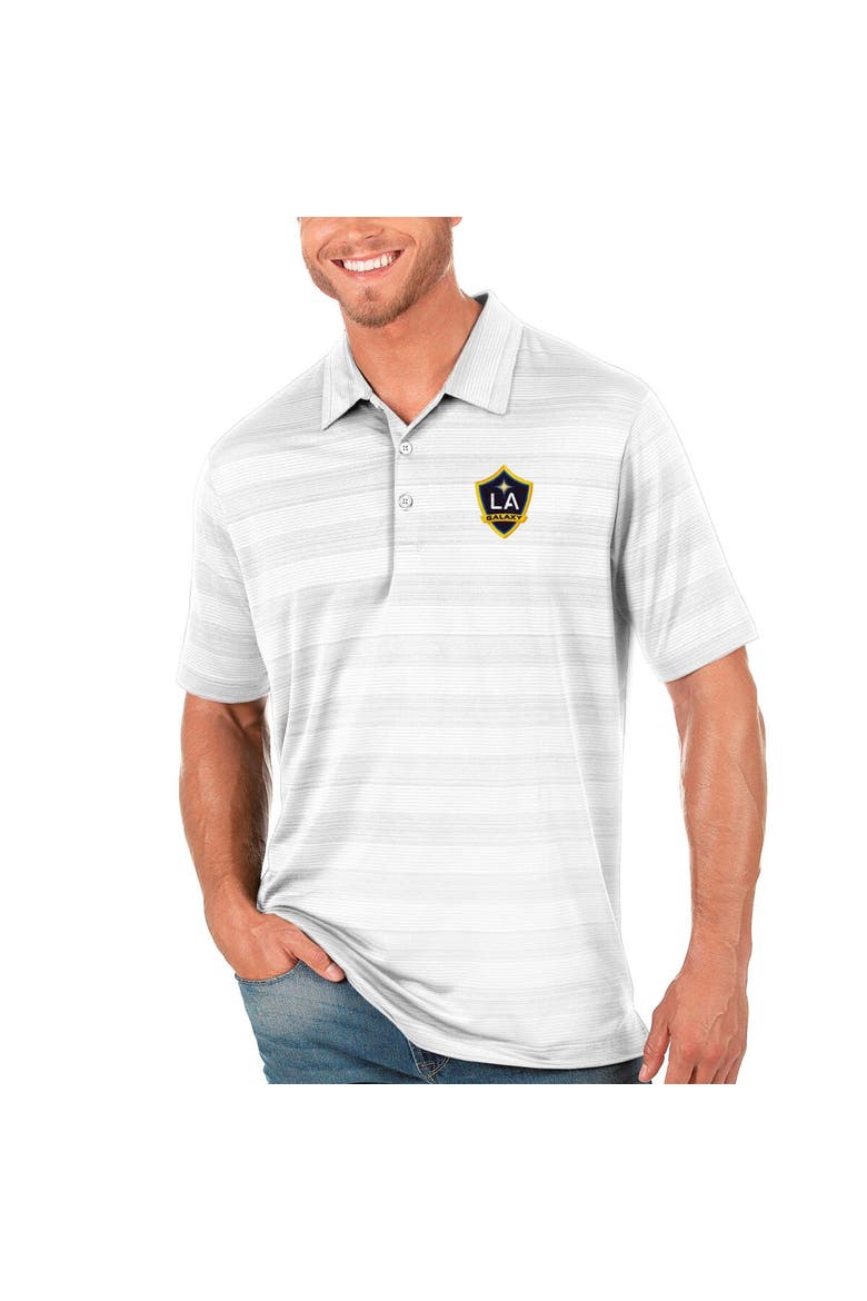 Men's Antigua White LA Galaxy Compass Polo, Main, color, White