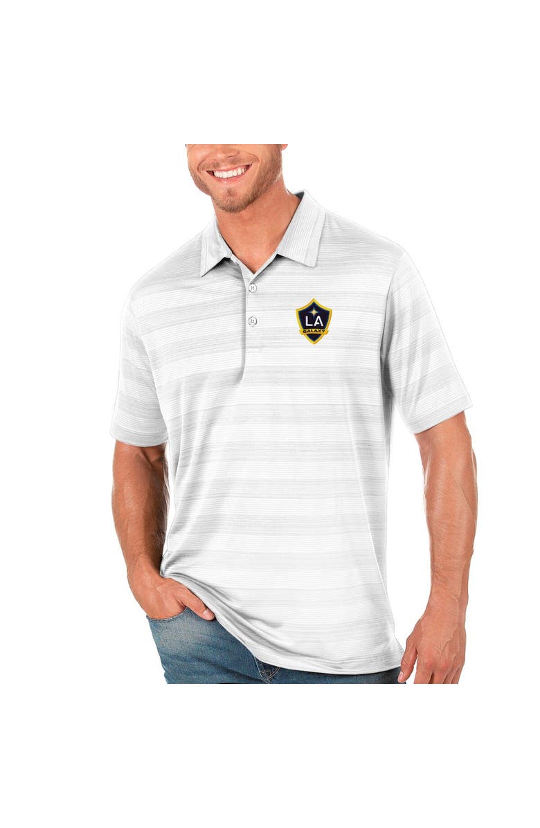 ANTIGUA Men's Antigua White LA Galaxy Compass Polo, Main, color, 