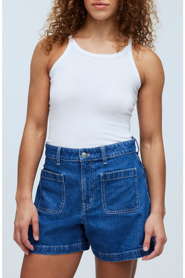 Sailor High Waist Shorts, Alternate, color, WOODSTON WASH