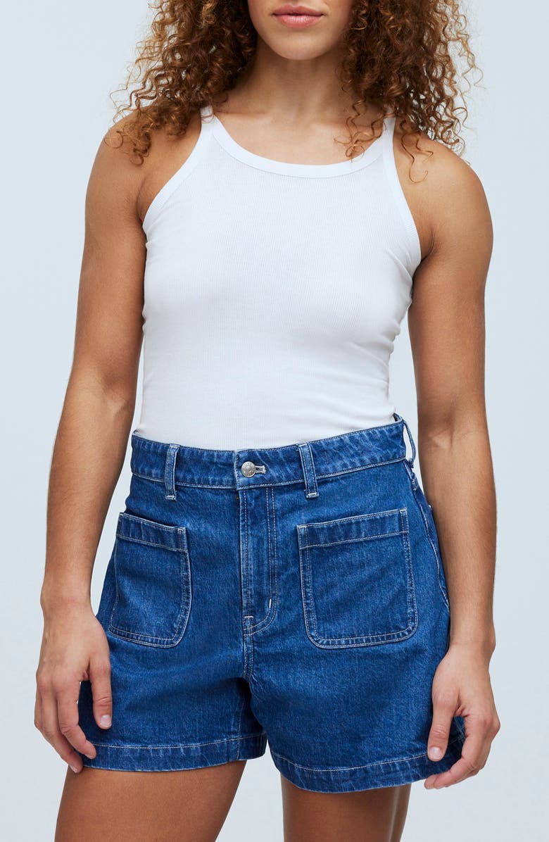 Madewell Sailor High Waist Shorts, Alternate, color, 