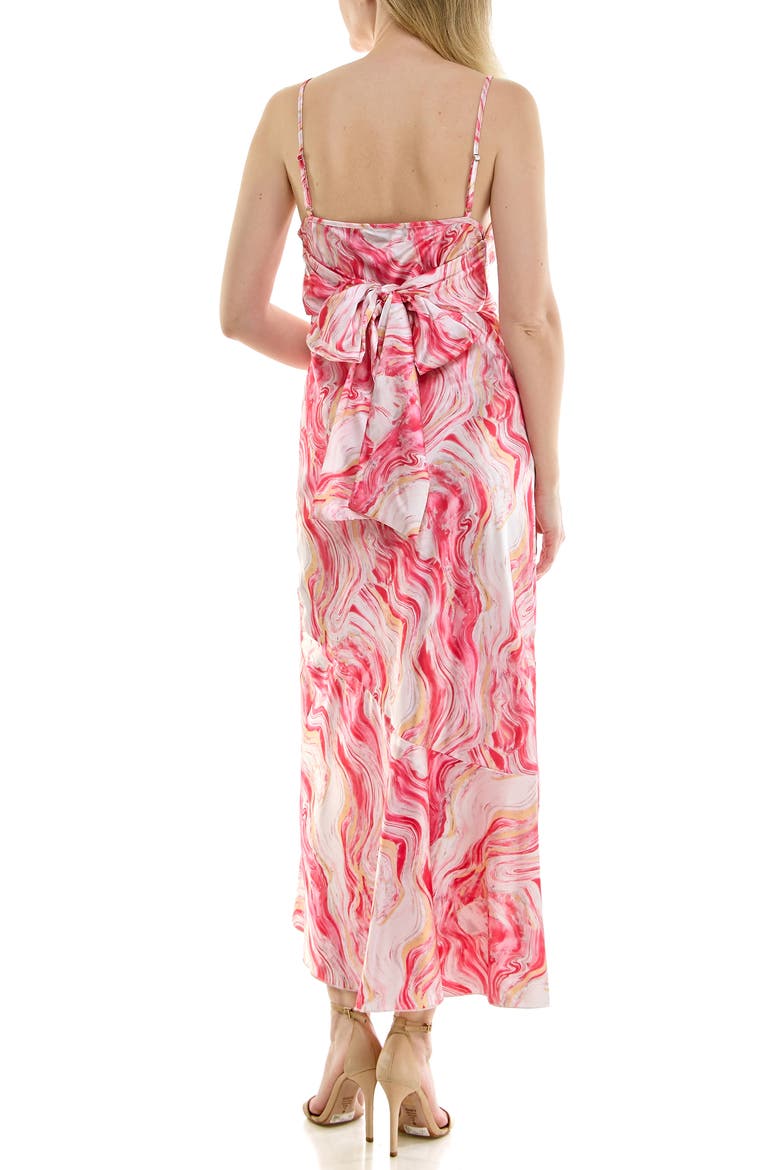 Satin Midi Slipdress, Alternate, color, WHITE PINK