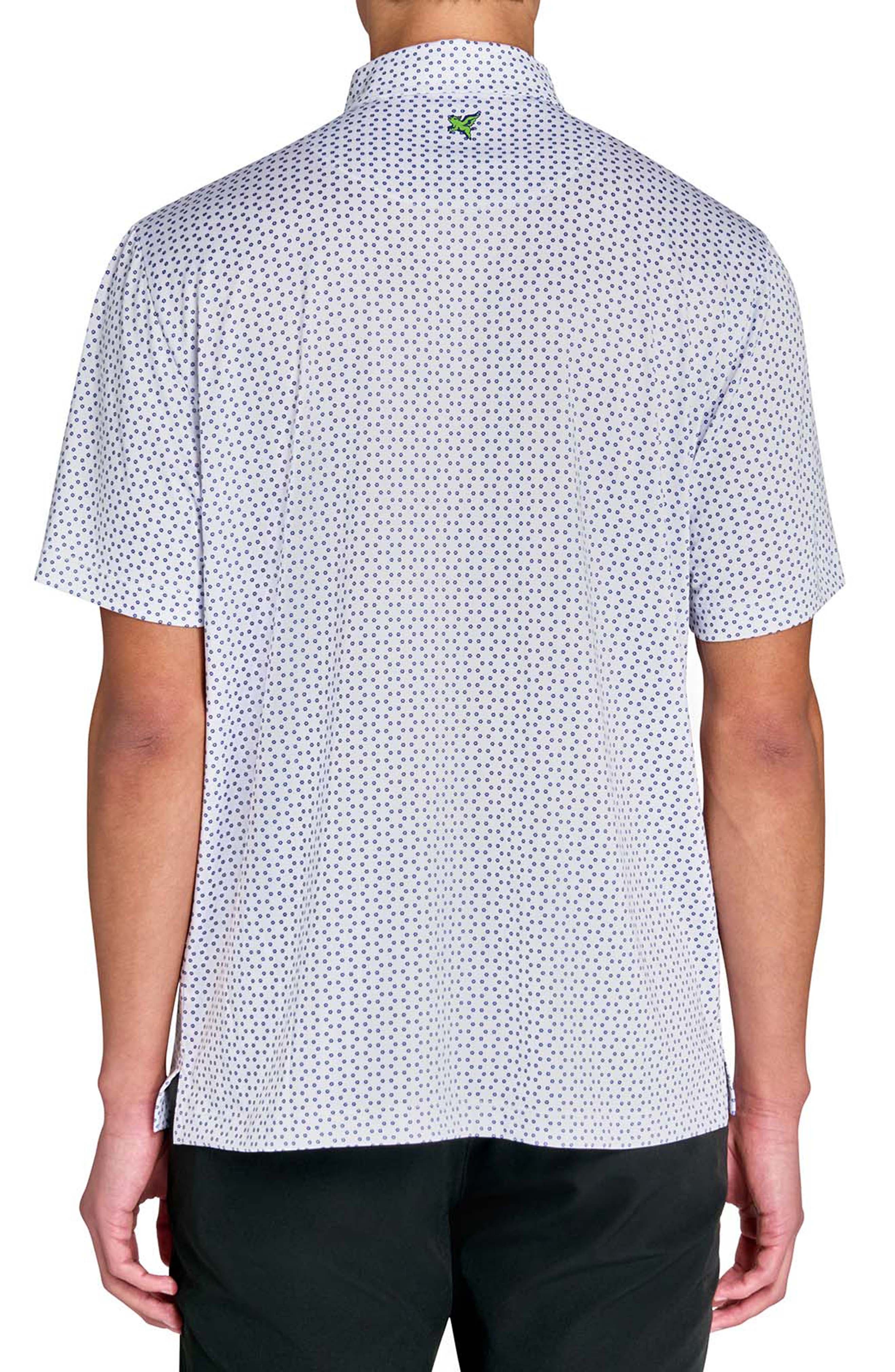 Regular Fit Micro Floral Dot Recycled Performance Golf Polo - image 2