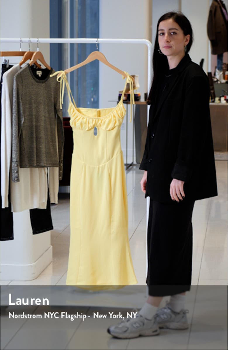 Soren Keyhole Cutout Mermaid Midi Dress, sales video thumbnail