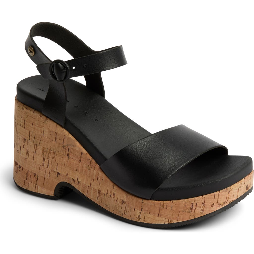 Reef Sunset Sayulita Platform Sandal In Black