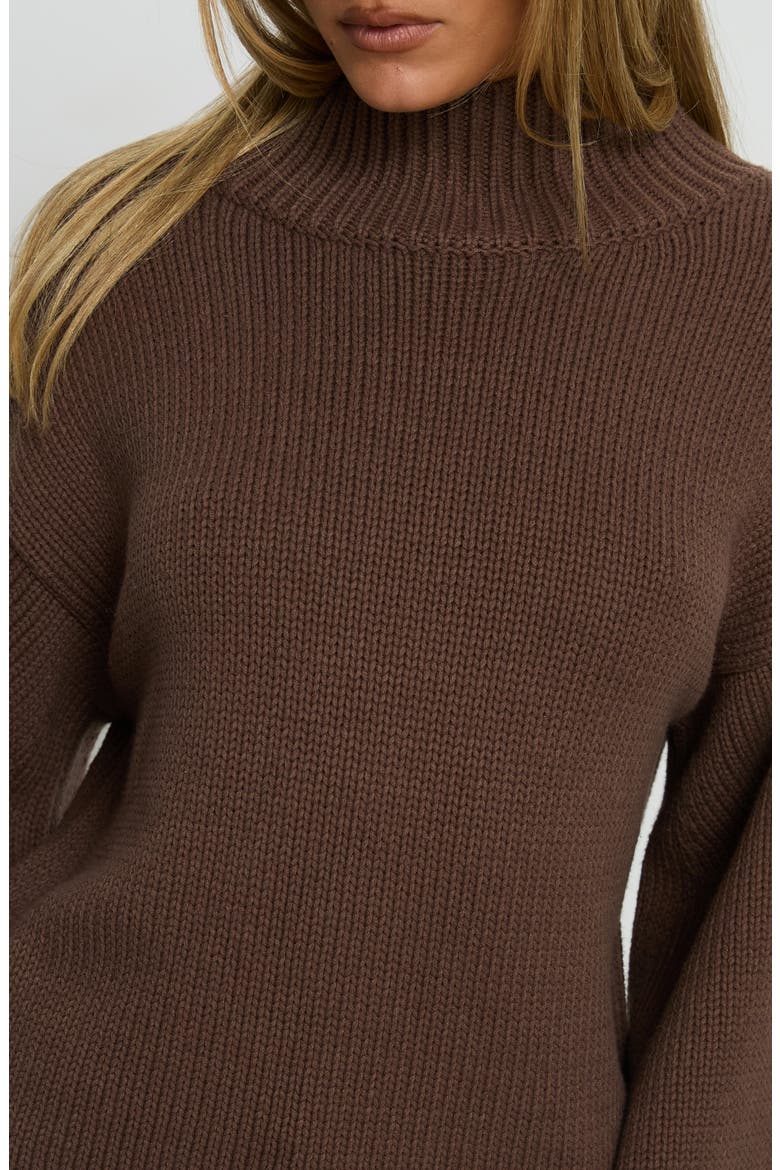 Neriel Turtleneck Sweater, Alternate, color, CHOCOLATE