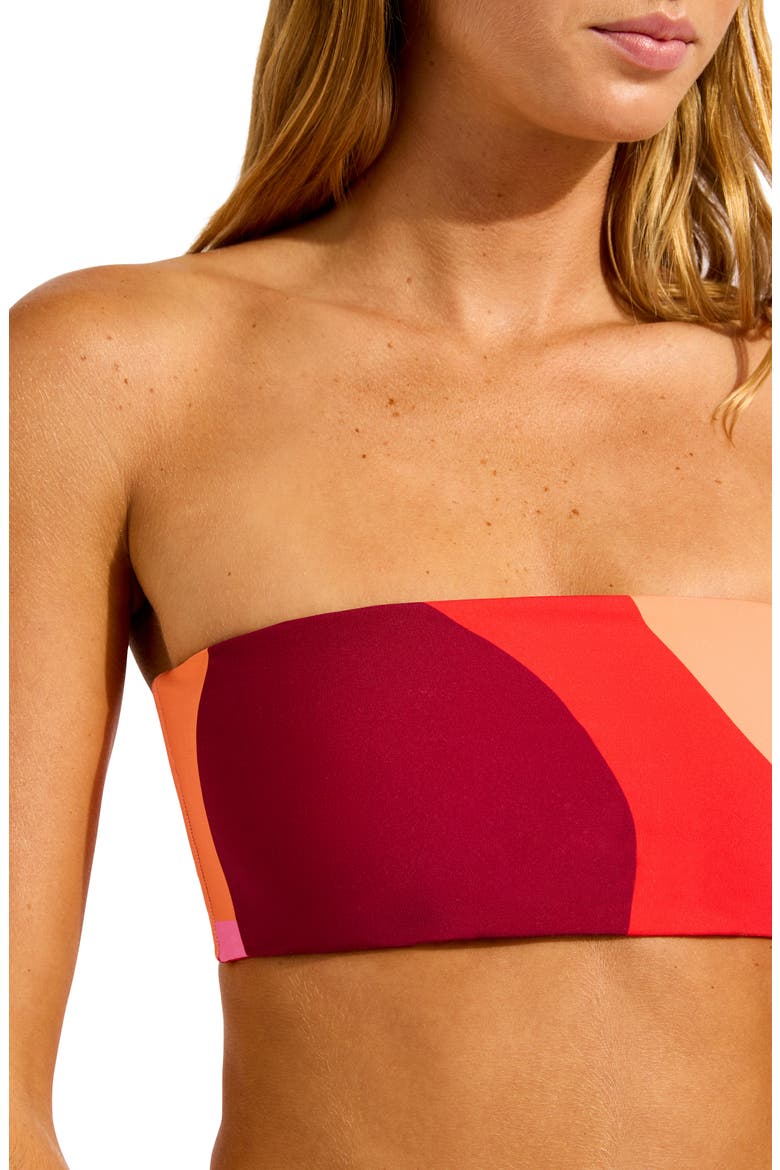 Reversible Strapless Tube Bikini Top, Alternate, color, FLAME