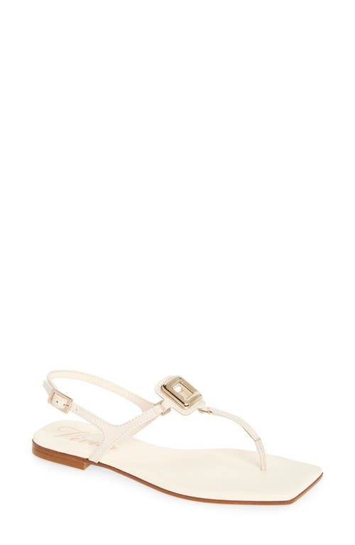 Roger Vivier Viv By The Sea Metallic T-strap Sandal In White