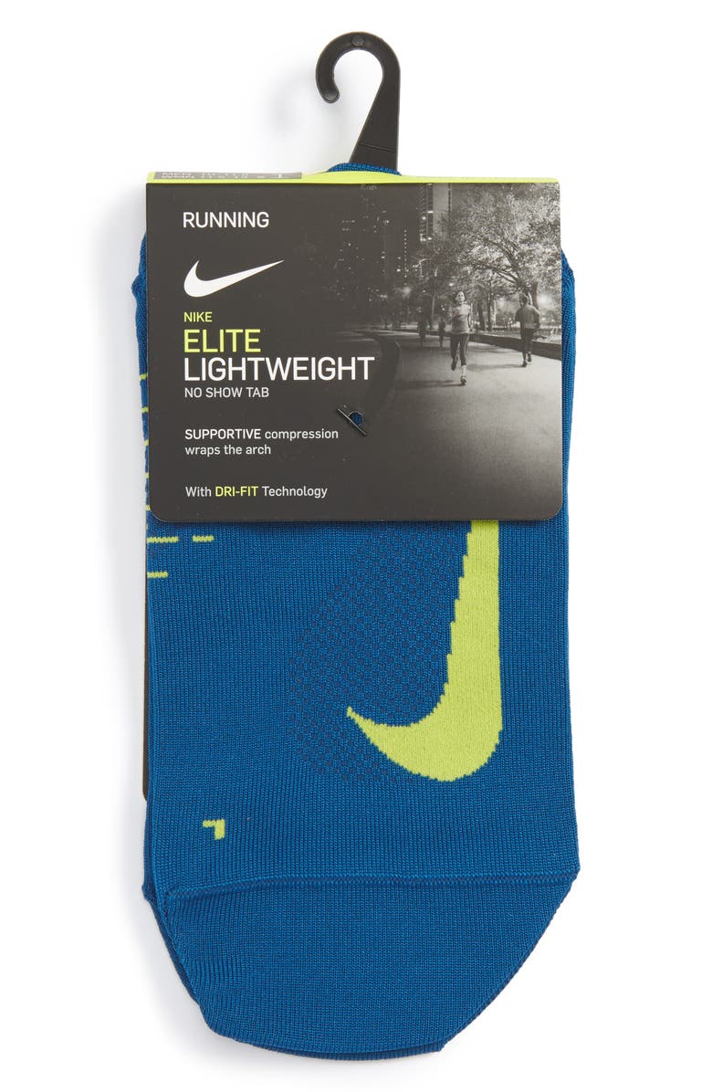 Nike 'Elite' Lightweight No-Show Tab Running Socks, Alternate, color, 