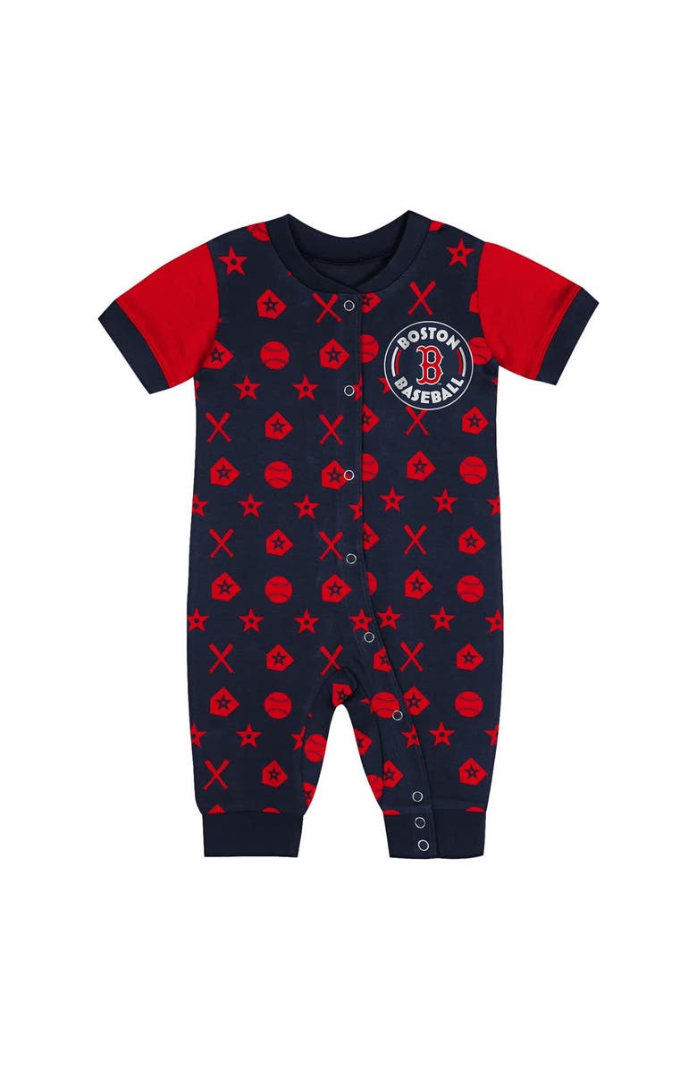 Outerstuff Newborn  Navy Boston Red Sox Hard 90 Coveralls, Alternate, color, Navy