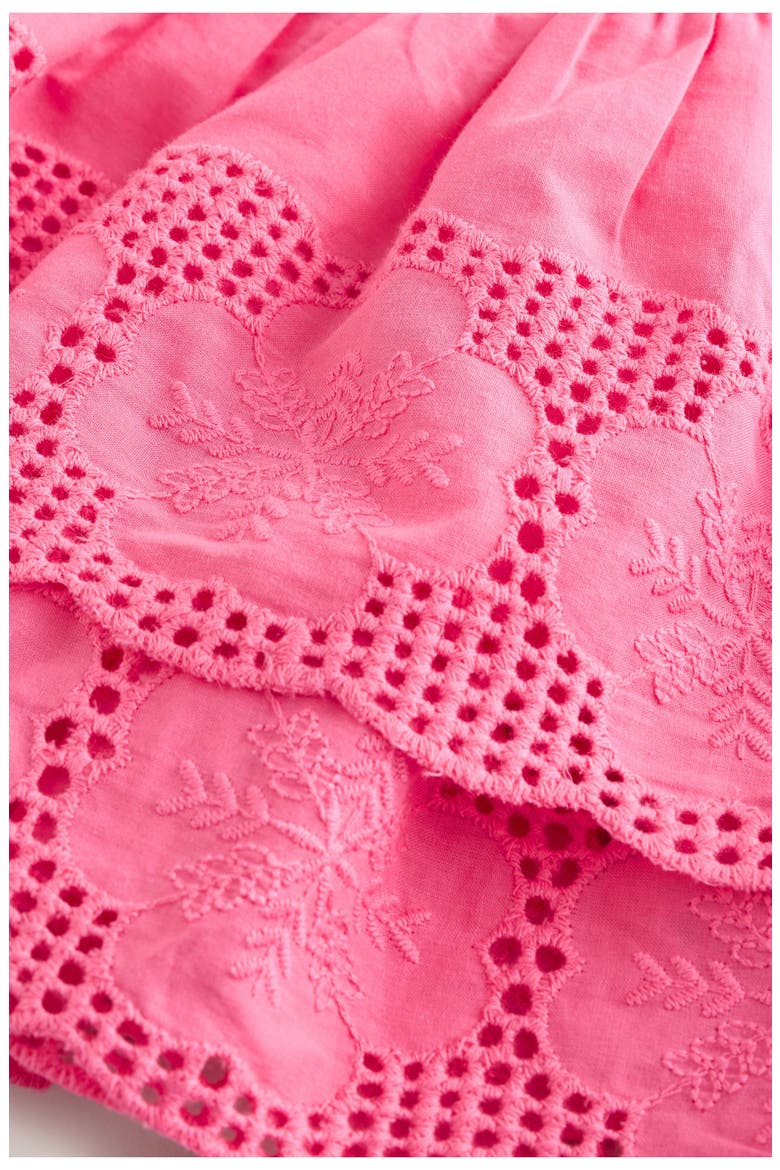 Kids' Frill Floral Eyelet Top & Shorts Set, Alternate, color, PINK