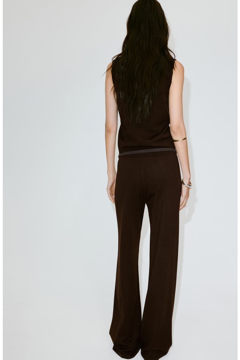 Knit Wide Leg Trousers, Alternate, color, CHOCOLATE