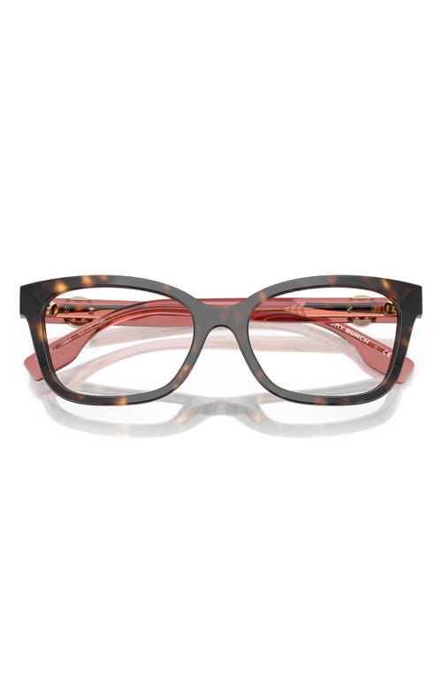 Tory Burch 53mm Phantos Optical Glasses In Havana