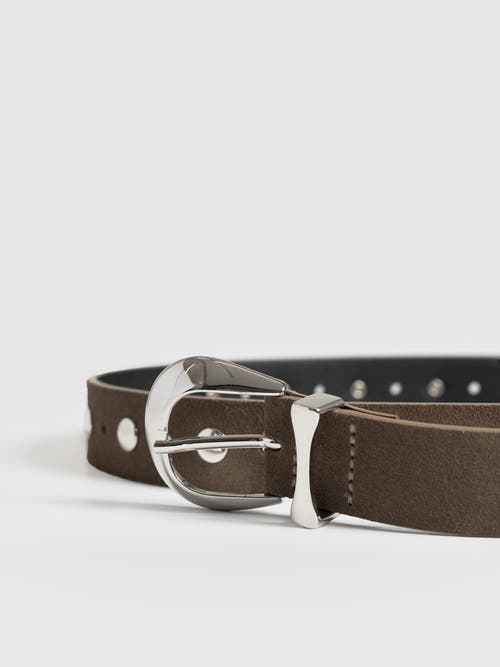 Saint + Sofia Roxie Studded Belt In Brown