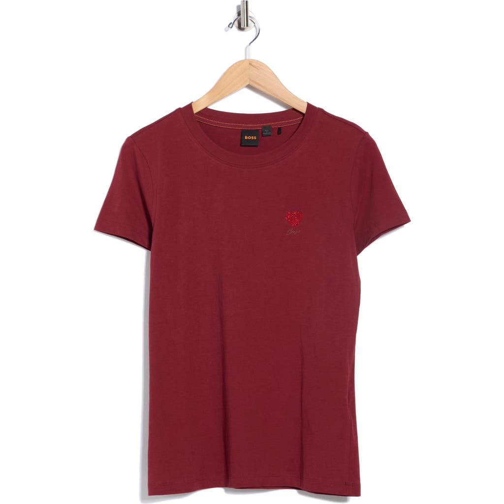 Hugo Boss Boss Orange Crystal Cotton T-shirt In Animal Print