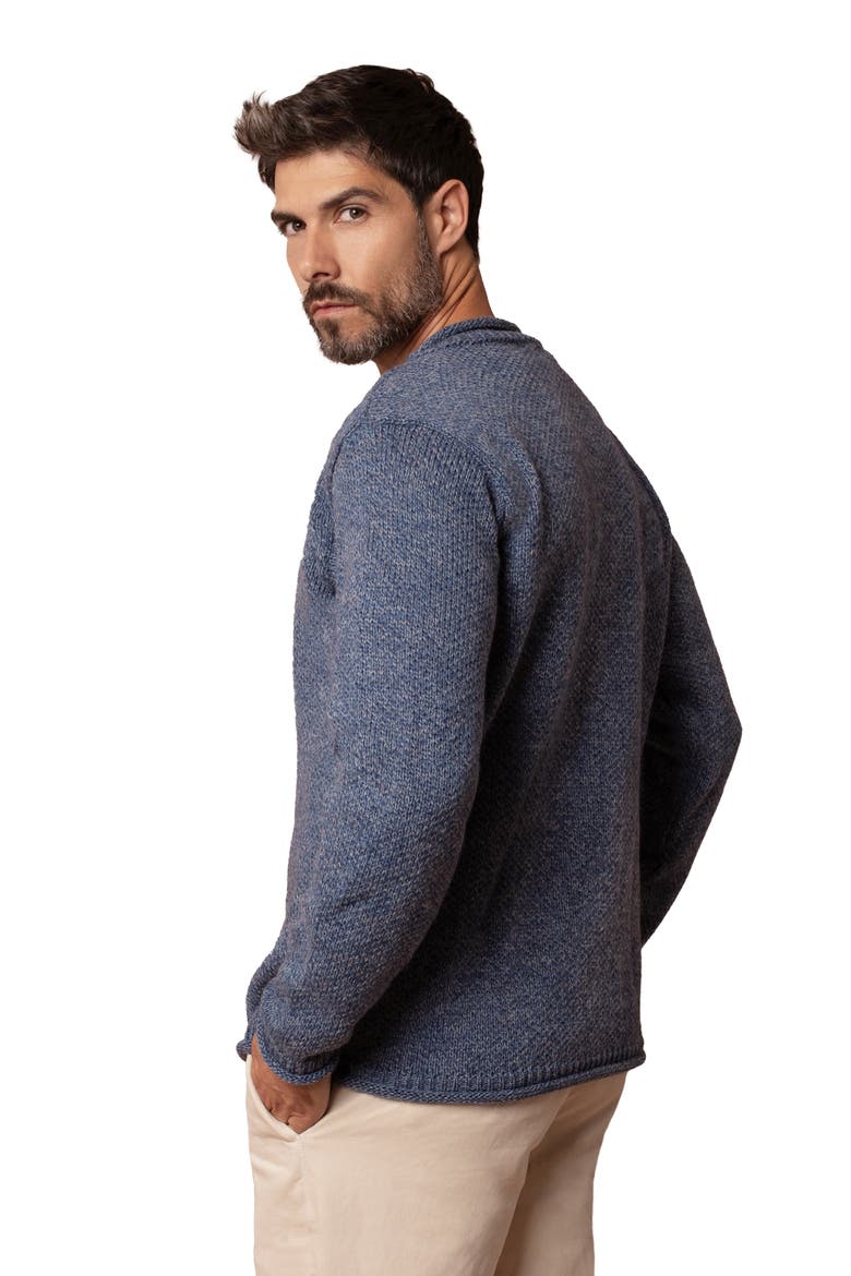 Tex Stitch Crew Sweater, Alternate, color, INDIGO