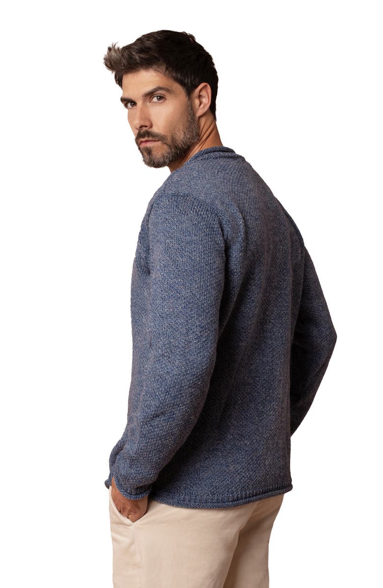 Celtic & Co. Tex Stitch Crew Sweater, Alternate, color, Indigo