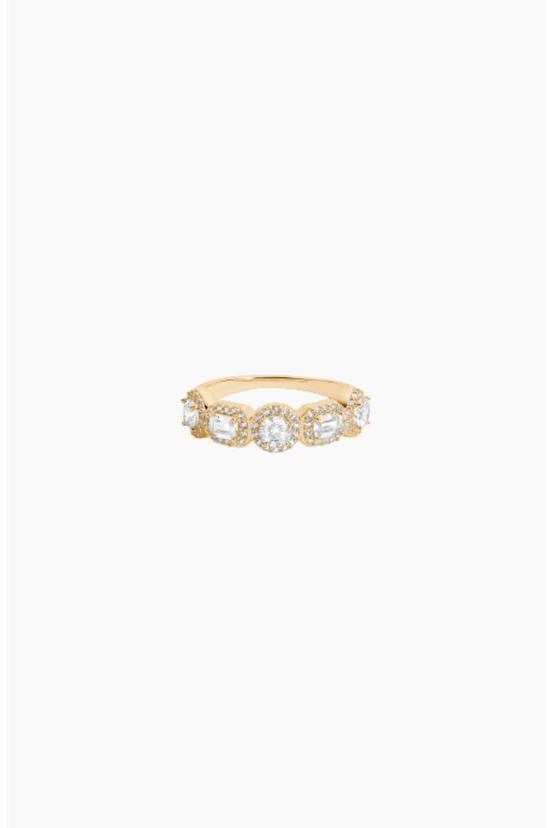 White Sapphire Edwardian Ring, Main, color, Yellow