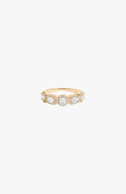 White Sapphire Edwardian Ring