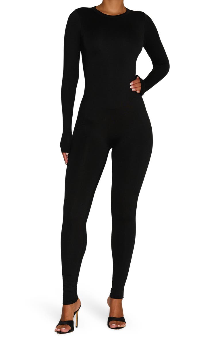 N BY NAKED WARDROBE Bare Long Sleeve Jumpsuit, Main, color, 