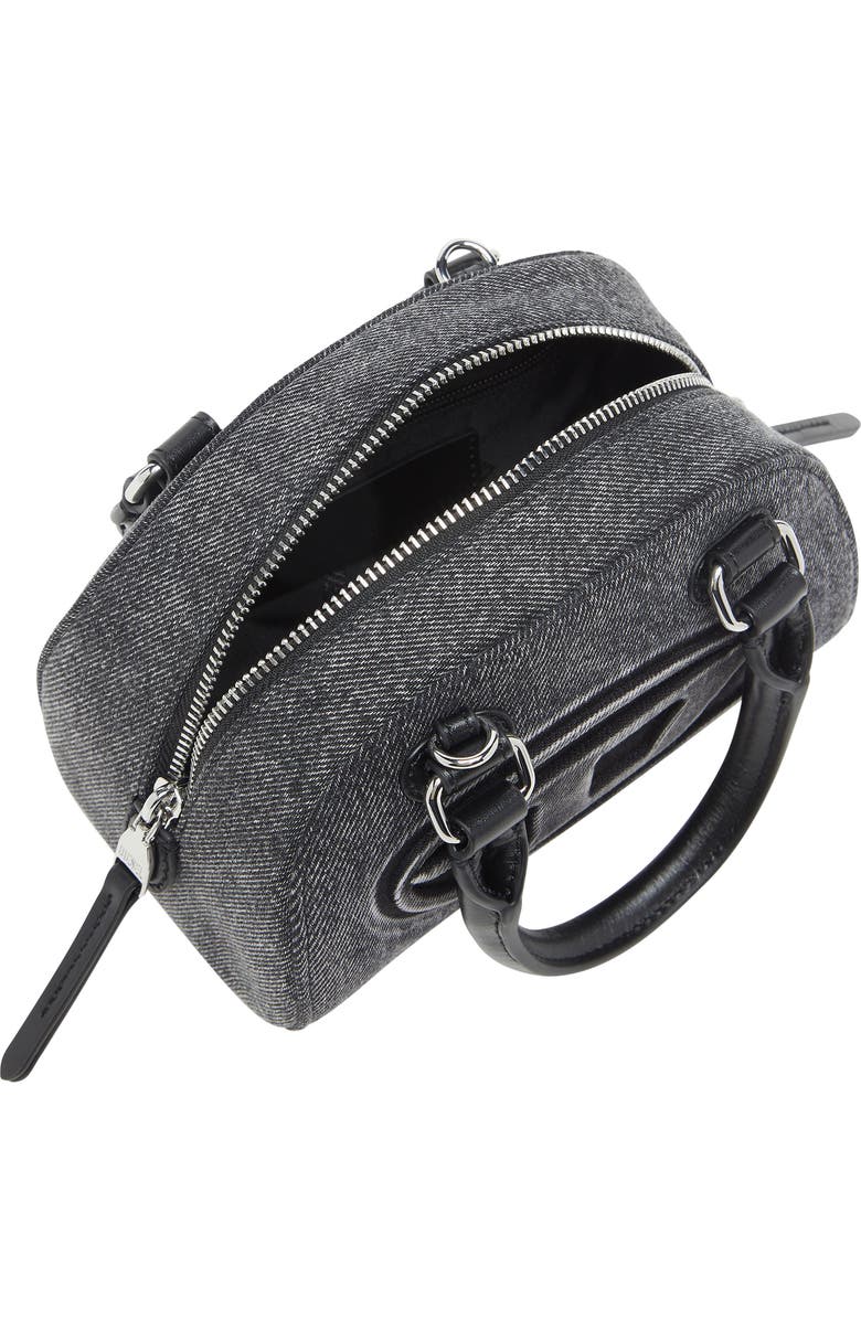 DIESEL<sup>®</sup> Mini 1DR Dome Denim Bowling Bag, Alternate, color, Black