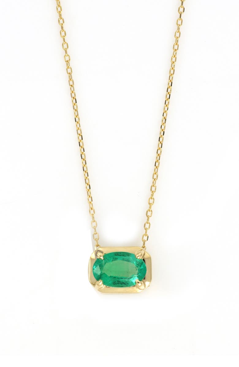 Bony Levy El Mar Emerald Pendant Necklace, Main, color, 