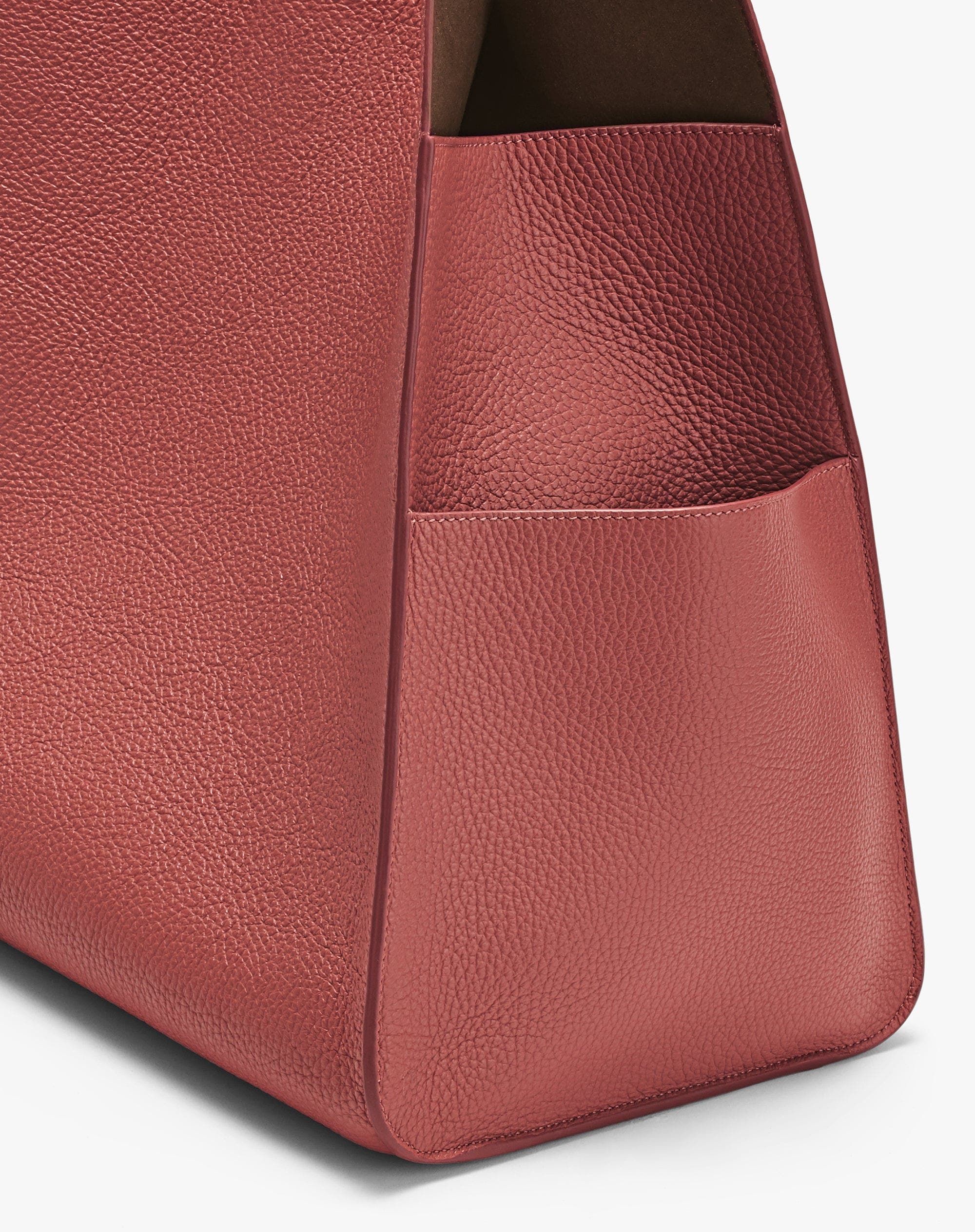 Oversized Double Loop Bag, Alternate, color, Dark Terracotta