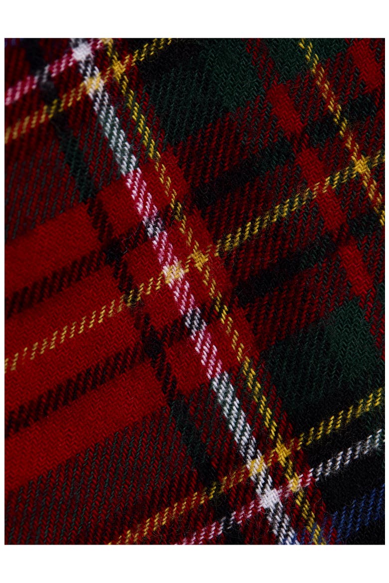 Kids' Christmas Embroidery Plaid Woven Shirt, Alternate, color, RED