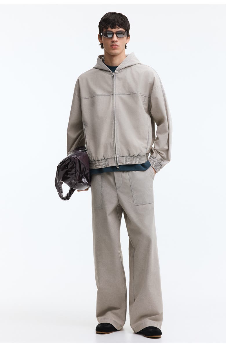 H&M Hooded Jacket, Alternate, color, Light Gray