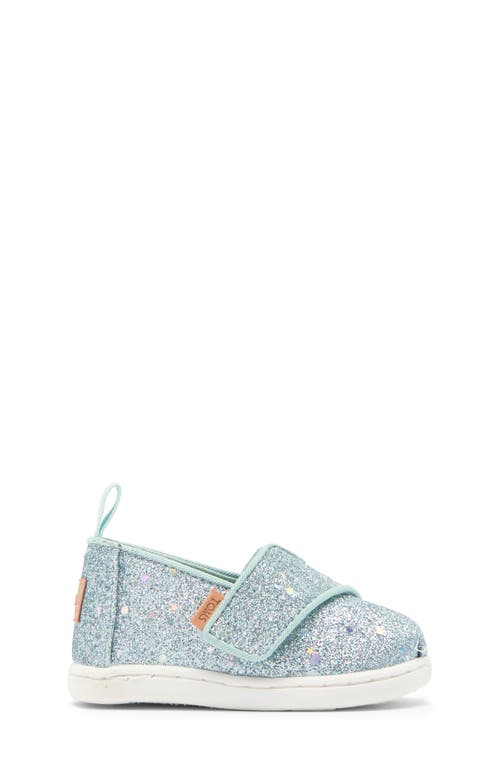 Toms Kids' Classic Alpargata Glitter Slip-on In Light/pastel Green