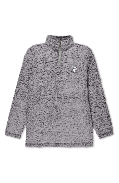 Dalix Womens Ghost Faux Quarter Zip Pullover In Black