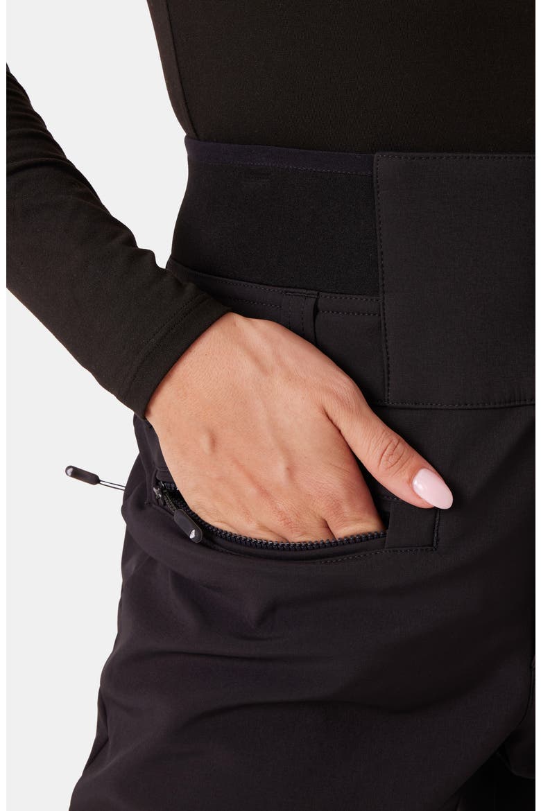 Rising High Waterproof Shell Snow Pants, Alternate, color, BLACK