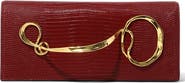 Alexis Bittar Twisted Side Handle Leather Clutch