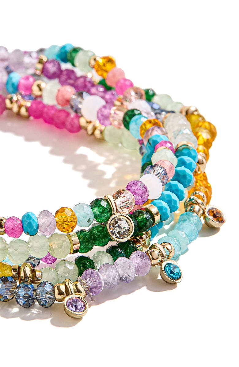 BaubleBar Indya Semiprecious Bracelet Set, Alternate, color, Multi