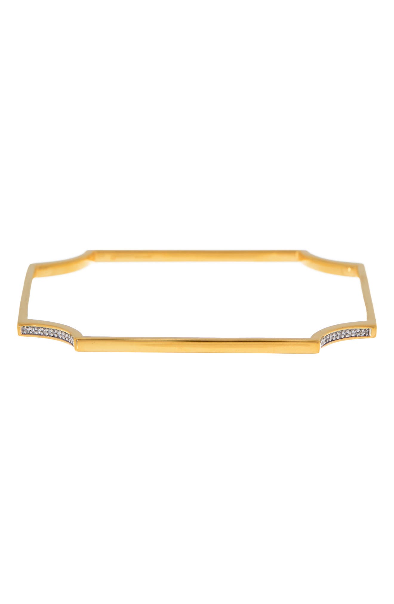 Monica Vinader Signature 18K Yellow Gold Vermeil Fixed Diamond Bangle ...