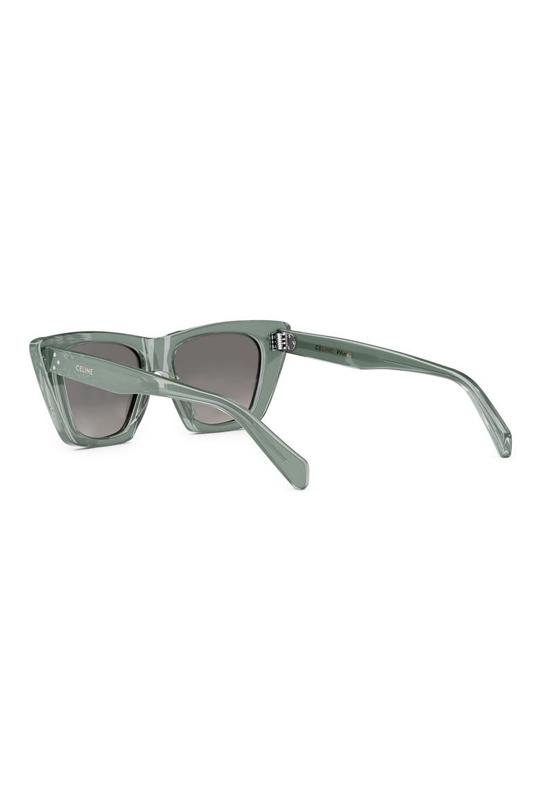 51mm Cat Eye Sunglasses, Alternate, color, SHINY LIGHT GREEN / SMOKE