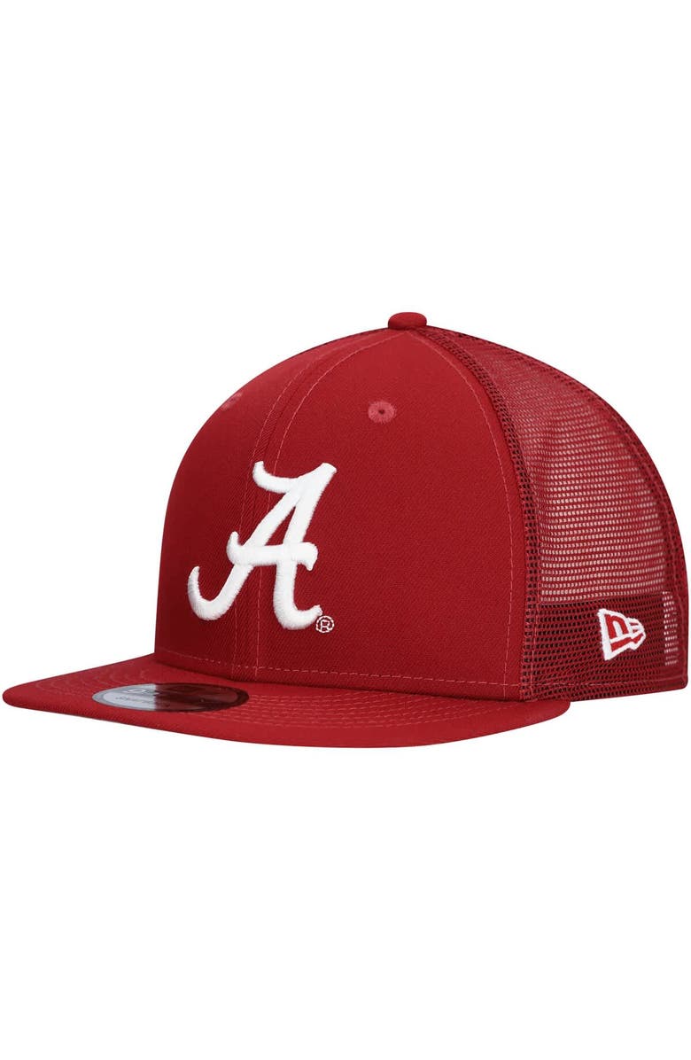 New Era Men's New Era Crimson Alabama Crimson Tide 9FIFTY Trucker Snapback Hat, Main, color, 