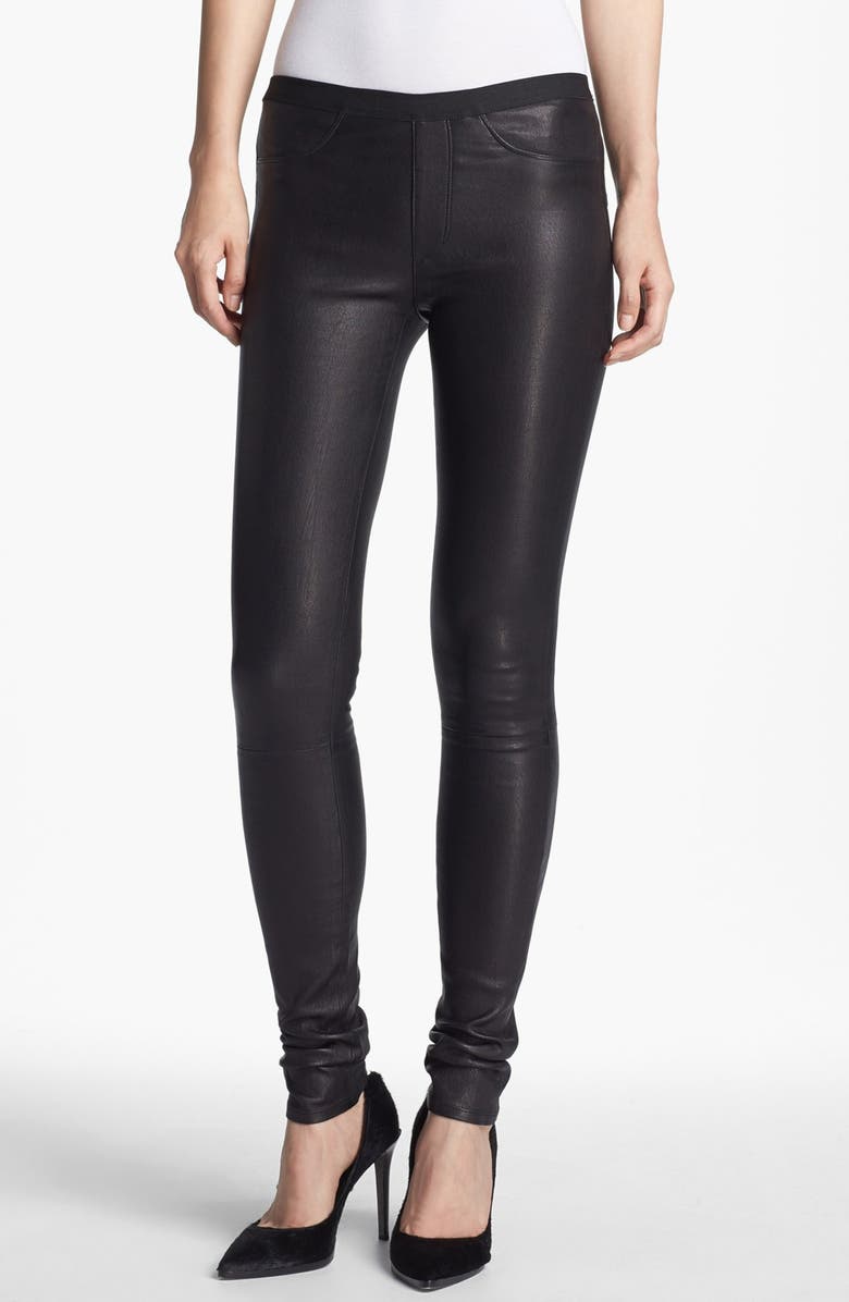 Helmut Lang Lambskin Leather Leggings, Main, color,