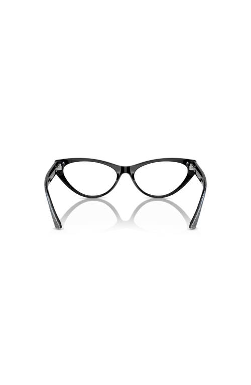 Jimmy Choo 55mm Cat Eye Optical Glasses In Black