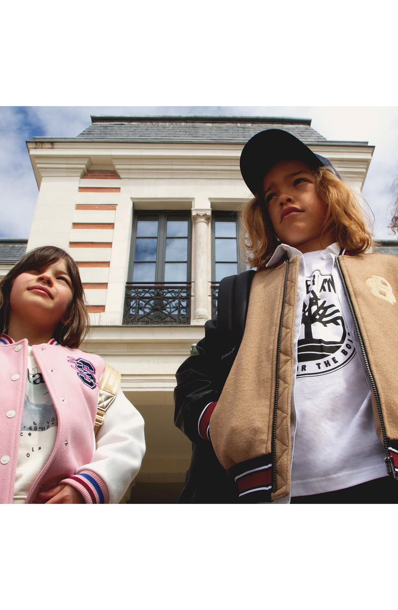 BOSS Kidswear Kids' Bomber Jacket, Alternate, color, Cookie